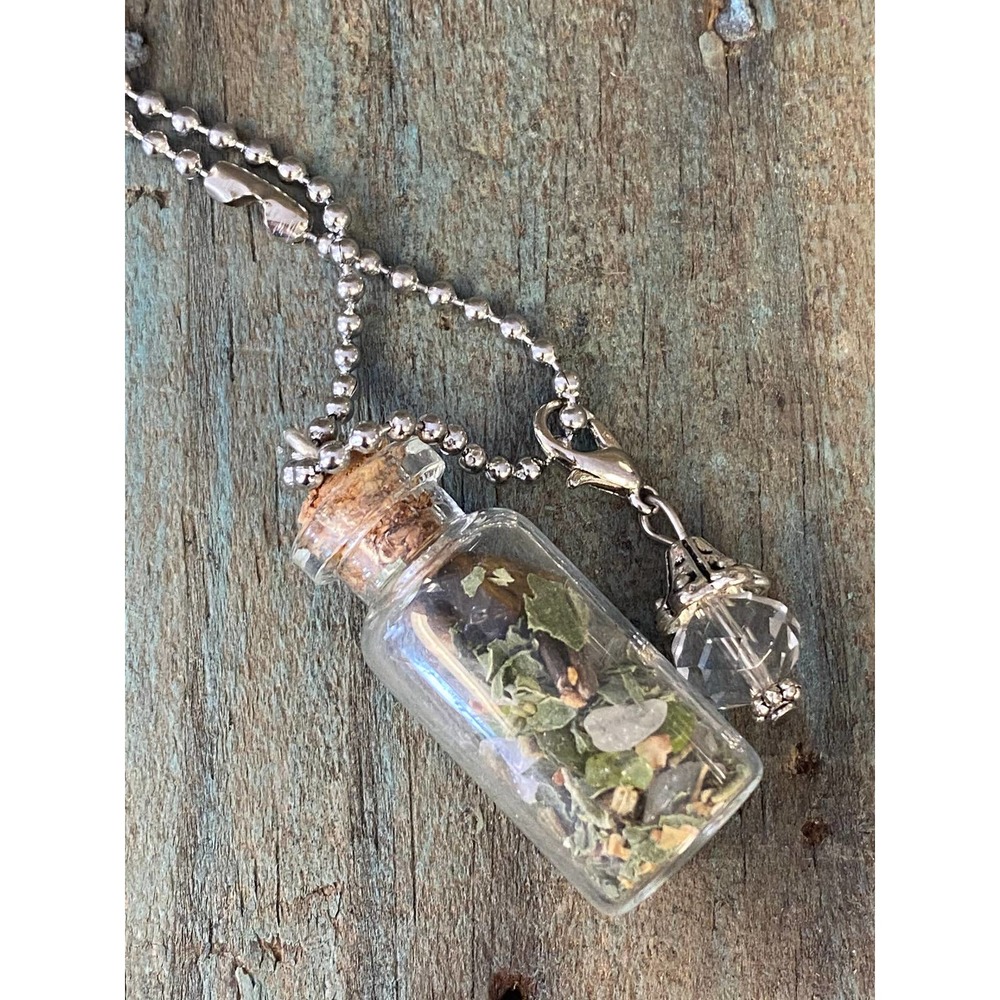 Safe travels spell intention jar car mirror charm